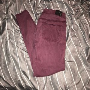 AE purple jeggings